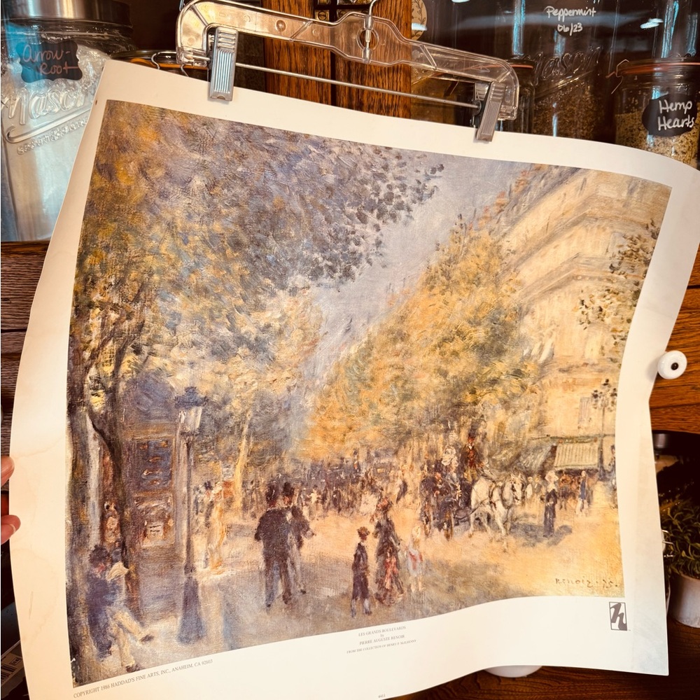 VTG The Grands Boulevards-French Impressionist Pierre-Auguste Renoir Art Print